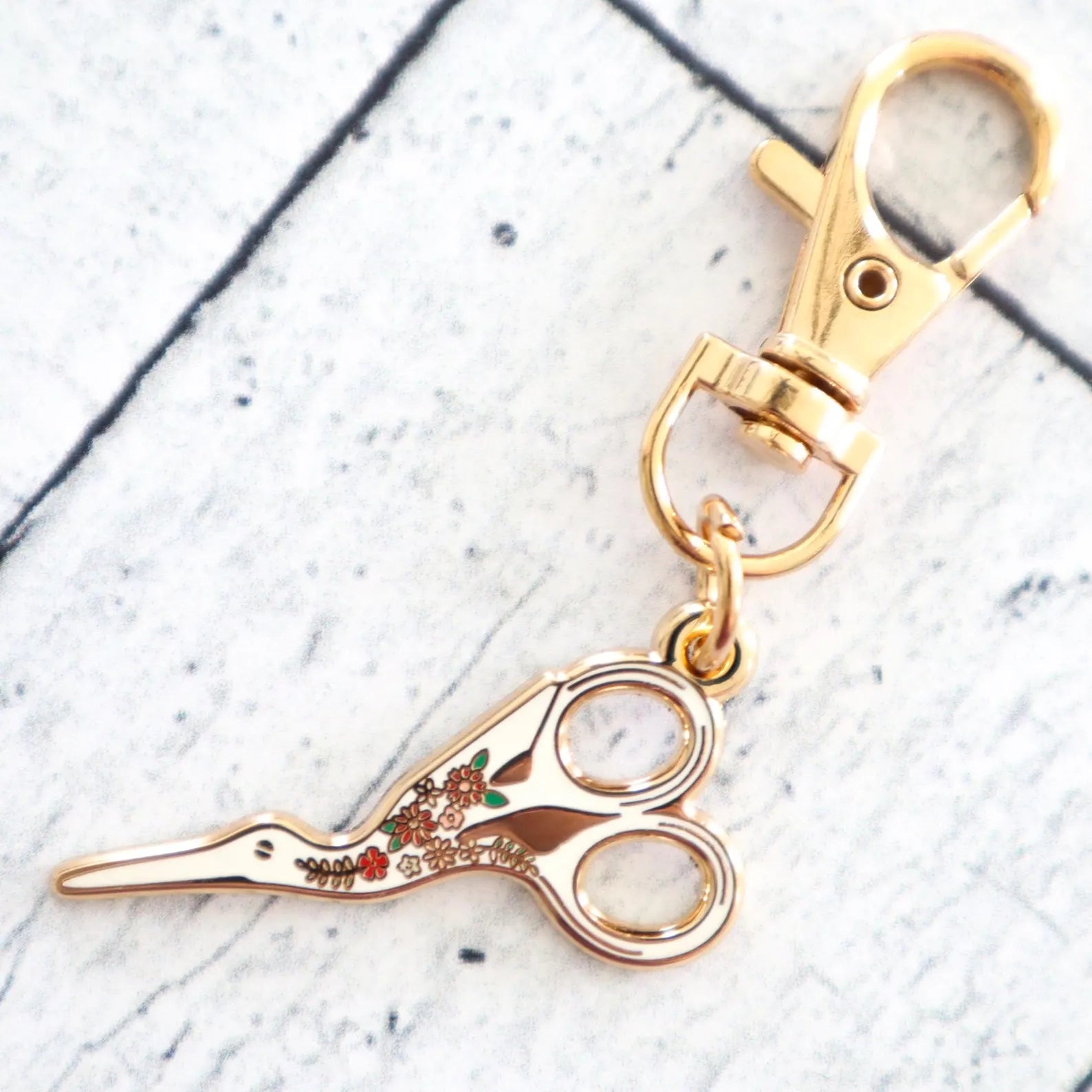Embroidery Scissors Charm | Flamingo Toes