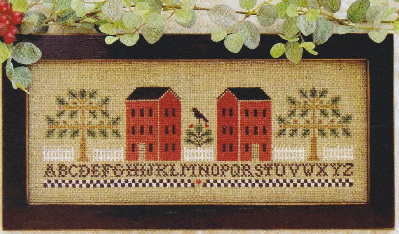 Two Red Houses (#326) | Little House Needleworks