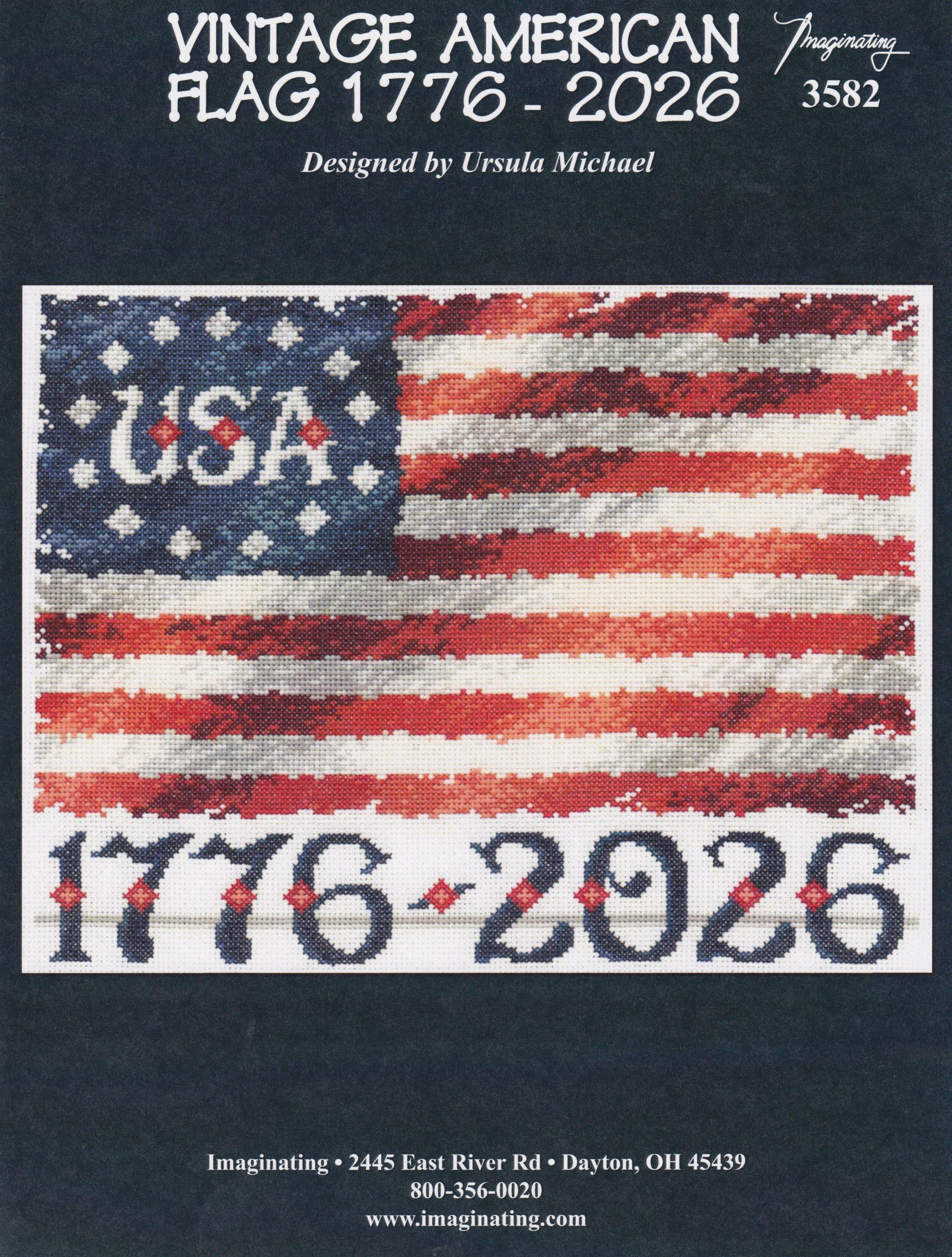 Vintage American Flag 1776-2026 | Imaginating