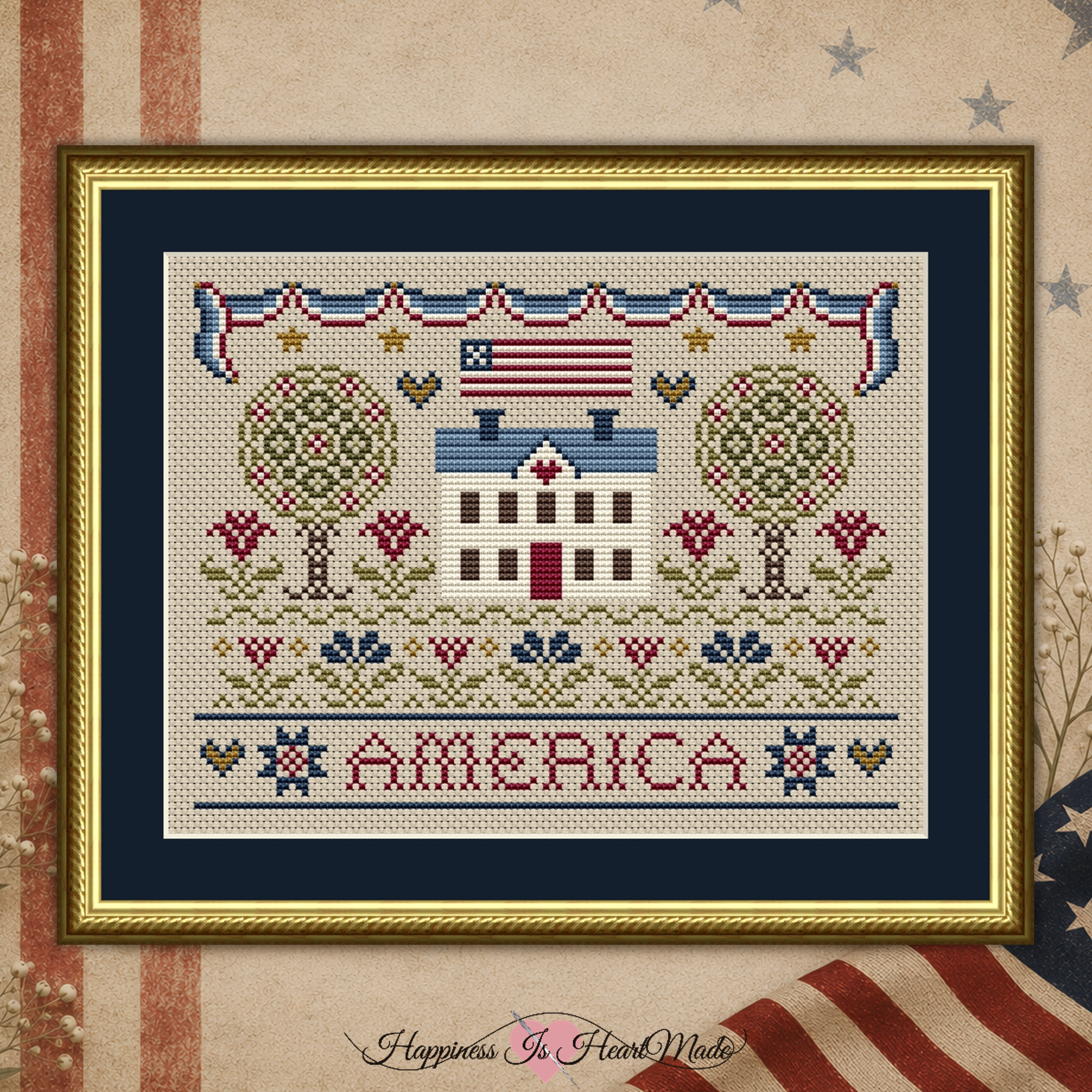 An American Home - Patriotic | Happiness is HeartMade