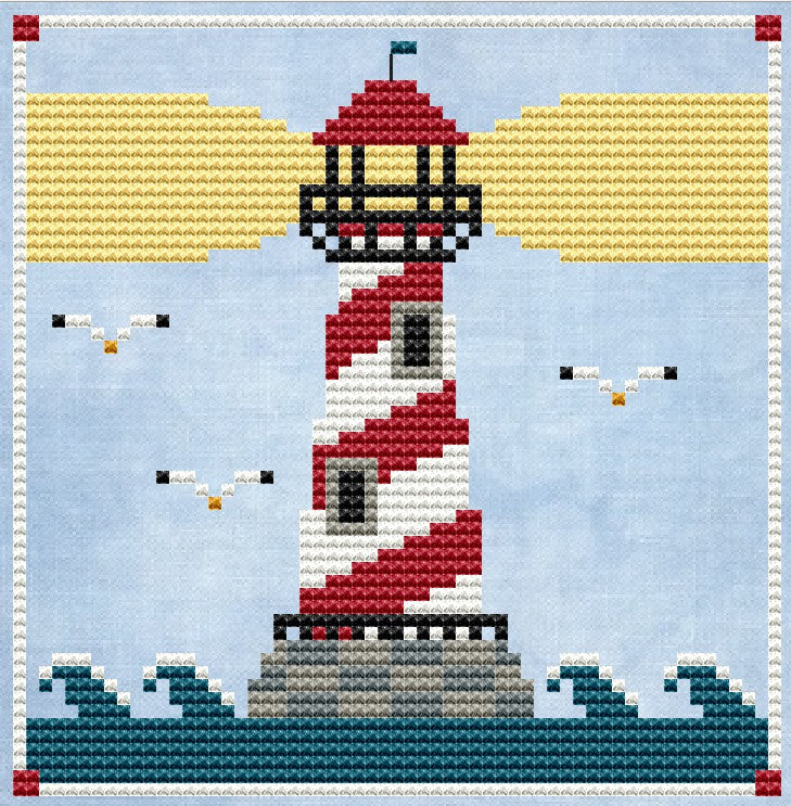 Lighthouse | Cute Embroidery by Kate