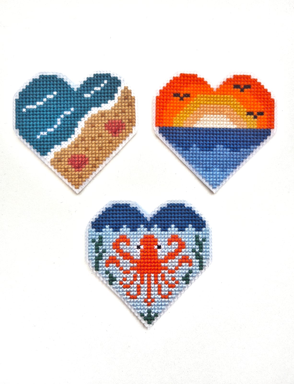 Sea Hearts | Cute Embroidery by Kate
