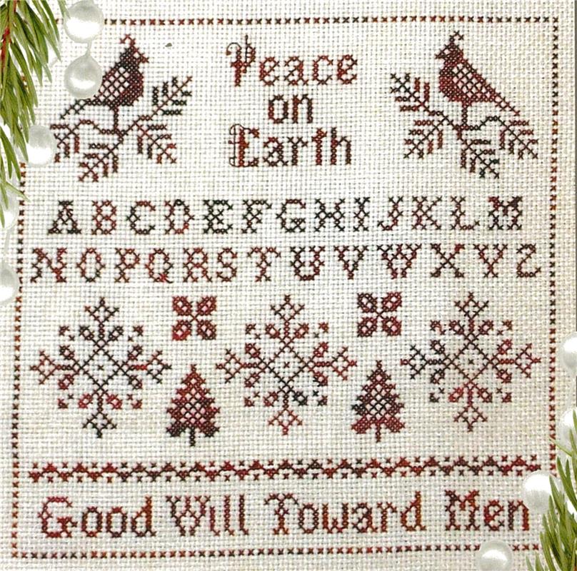 Christmas Sampler in Red | Plum Pudding NeedleArt
