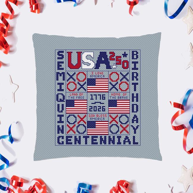 USA 250th Semiquincentennial Birthday | Cross Stitch Wonders