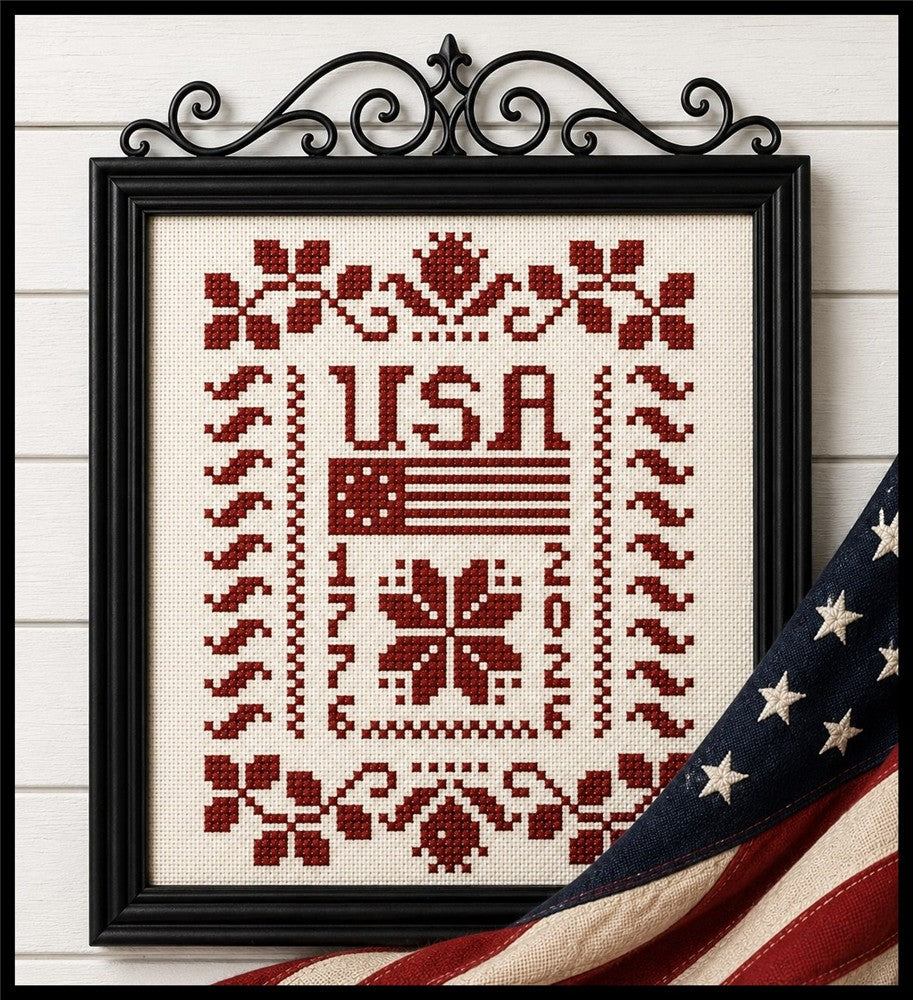 U.S.A. Anniversary Sampler | Plum Pudding NeedleArt
