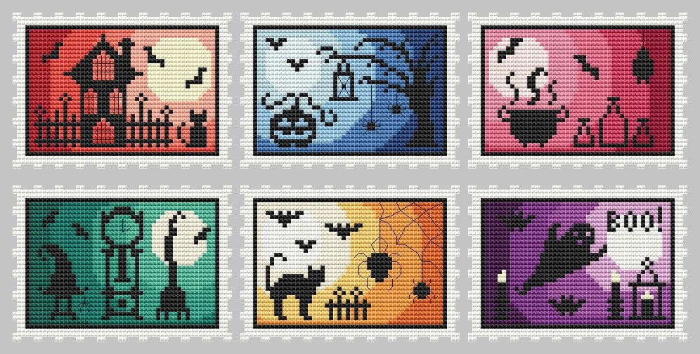 6 Halloween Stamps | Cute Embroidery by Kate