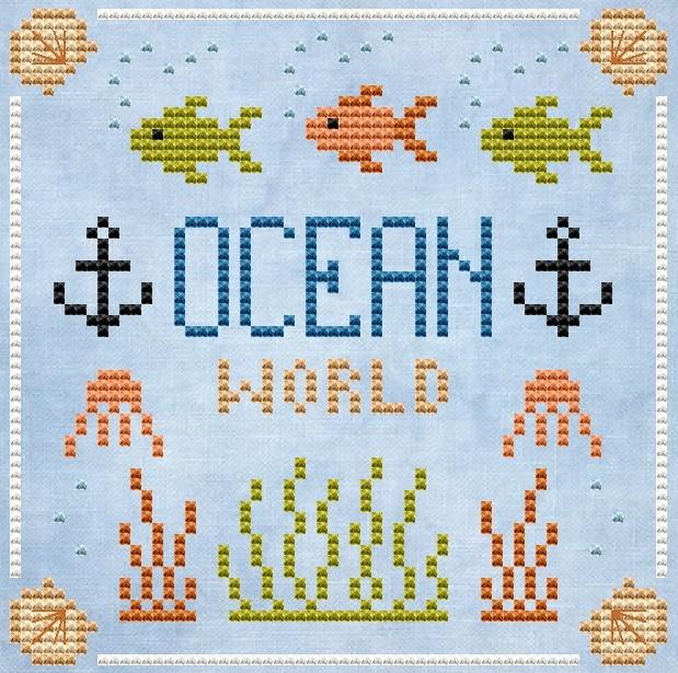 Ocean world | Cute Embroidery by Kate