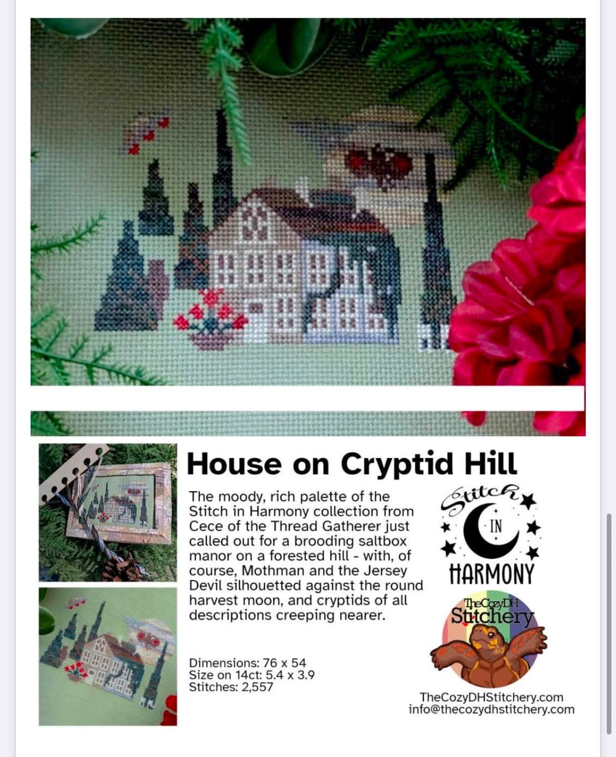 House on Cryptid Hill | The Cozy DH Stitchery