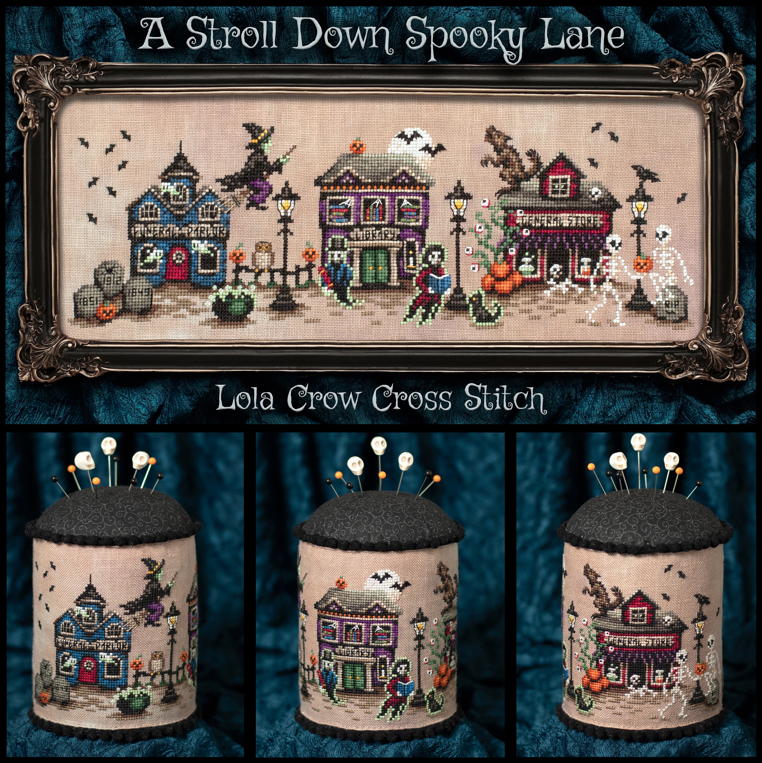 A Stroll Down Spooky Lane | Lola Crow Cross Stitch