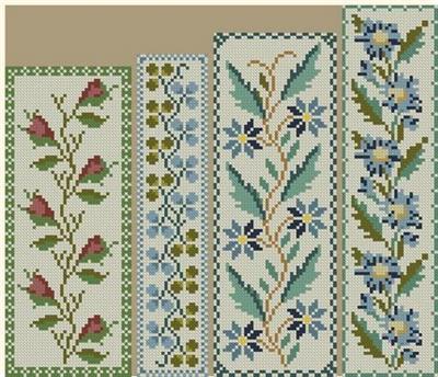 Sampler Motif Bookmarks II | Cross-Point Designs