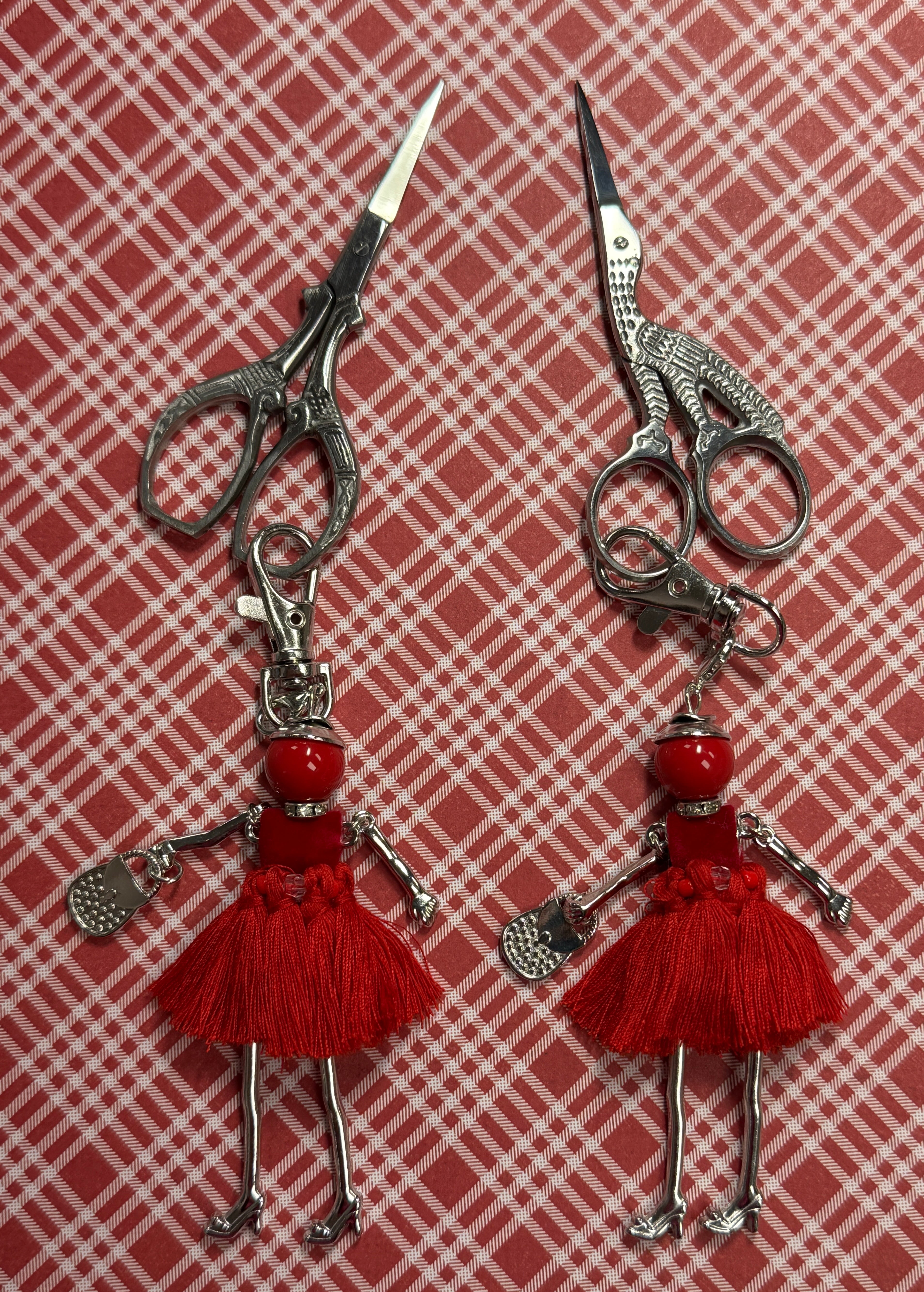 Christmas Scissor Doll w/ 3.5" Scissors | Liberty Hill Needleworks