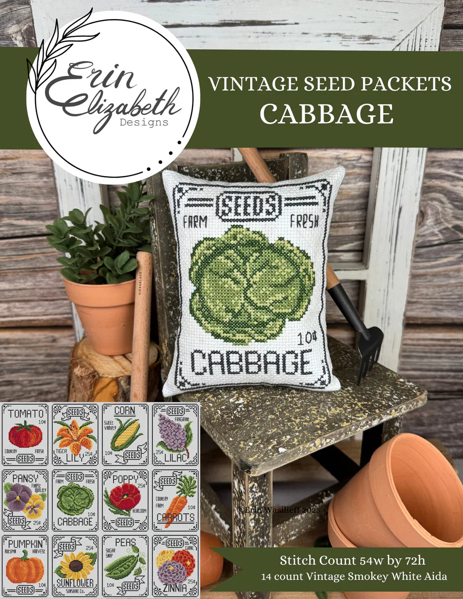 Vintage Seed Packets - Cabbage | Erin Elizabeth Designs