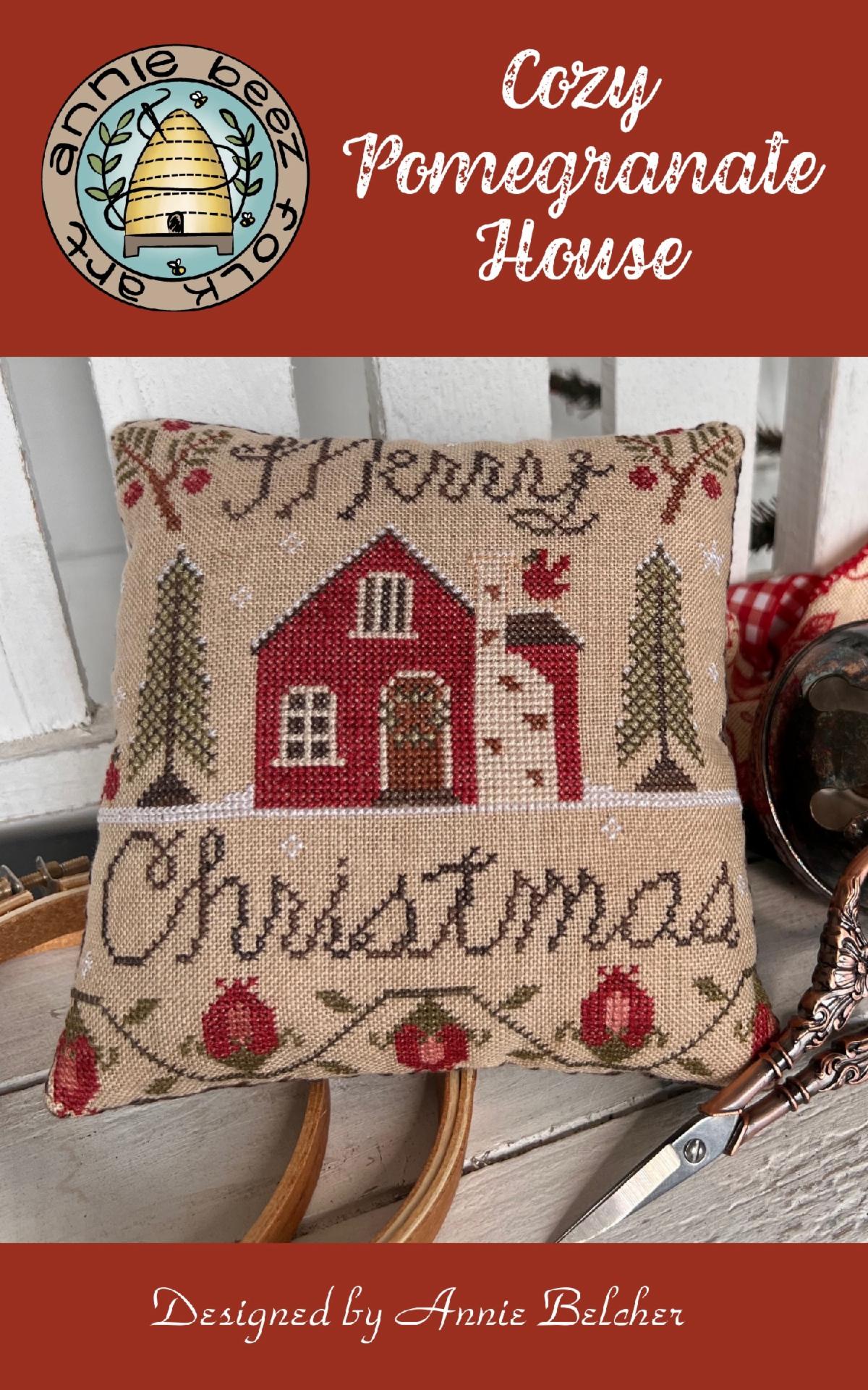Cozy Pomegranate House | Annie Beez Folk Art
