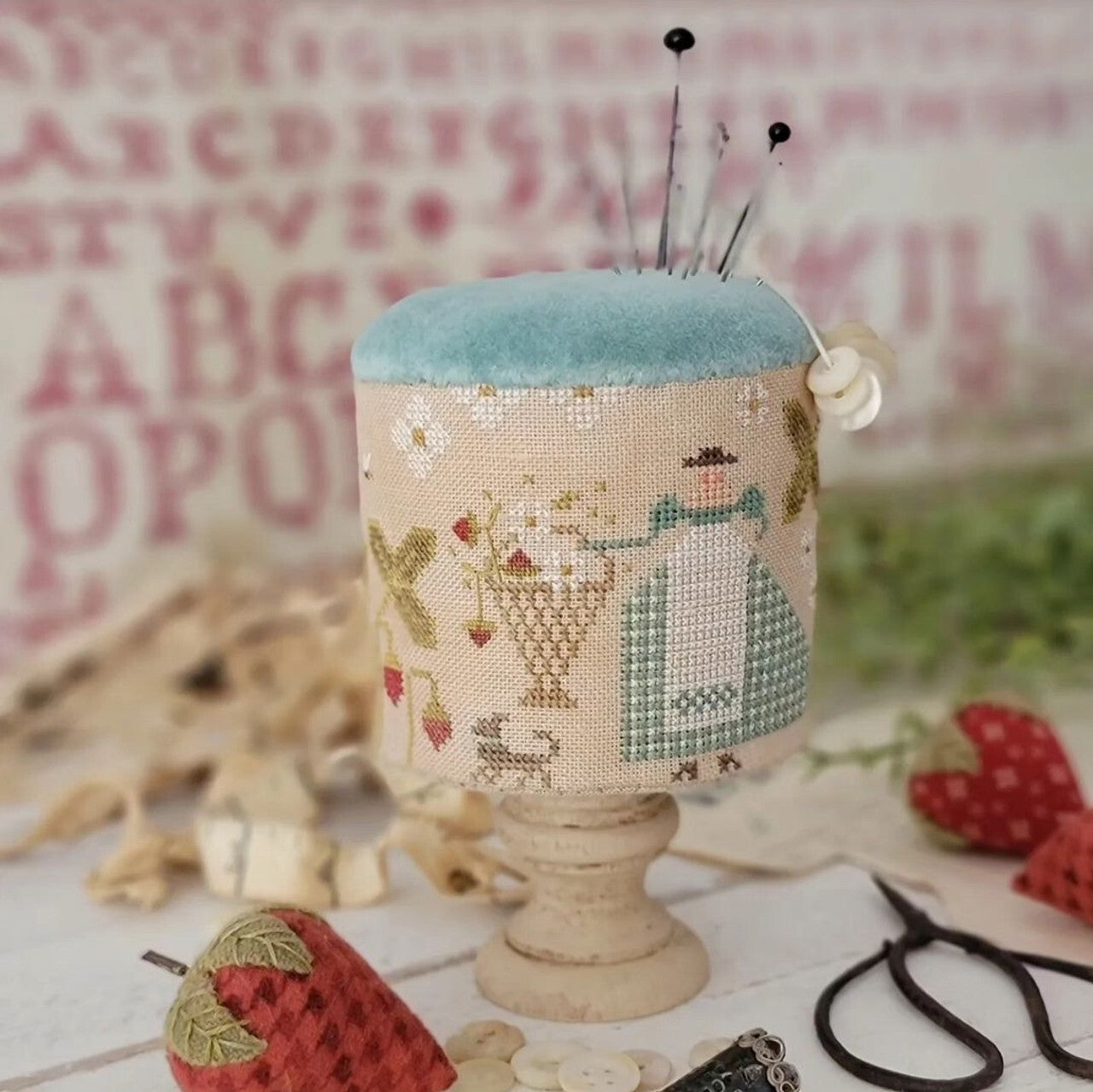 A Girl in her Garden (#262) | With Thy Needle and Thread