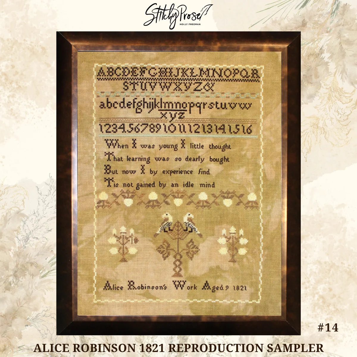 Alice Robinson 1821 - Reproduction Sampler (#1116) | Stitchy Prose