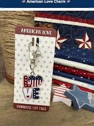 American Love Scissor Fob | Primrose Cottage Stitches