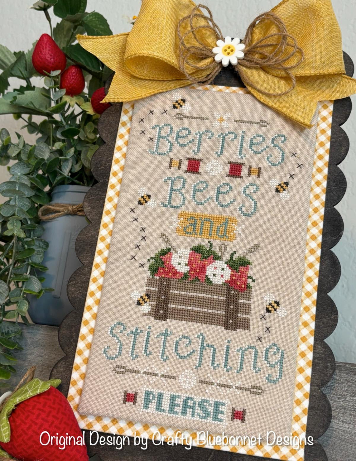 Berries, Bees and Stitching Please | Crafty Blue Bonnet Designs