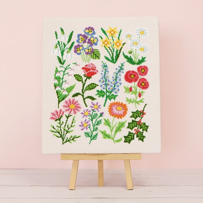 Birthday Botanicals | Caterpillar Cross Stitch