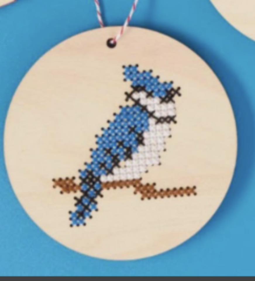 Blue Jay Ornament Kit  | Canadian Stitchery