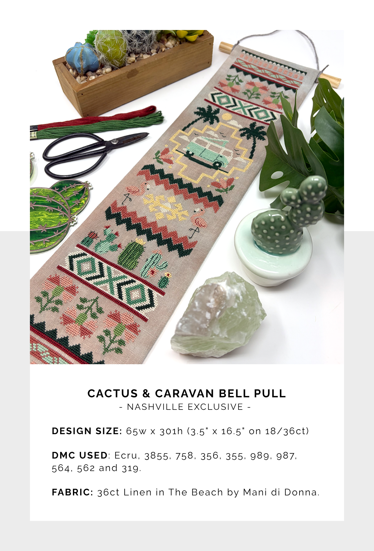 Cactus & Caravan Bell Pull | Tiny Modernist