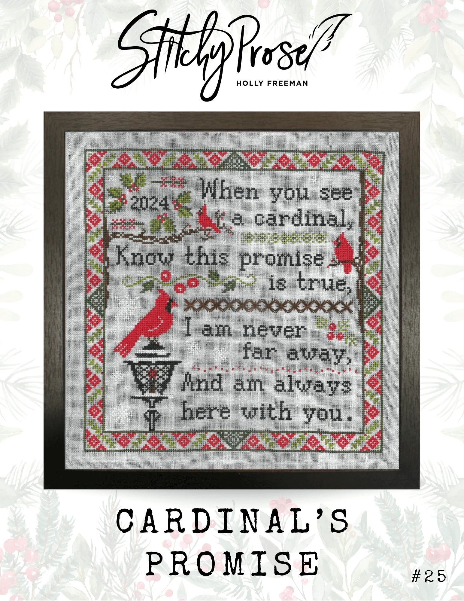 Cardinal's Promise with Threads | Stitchy Prose