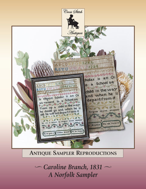 Caroline Branch, 1831, a Norfolk Sampler | Cross Stitch Antiques