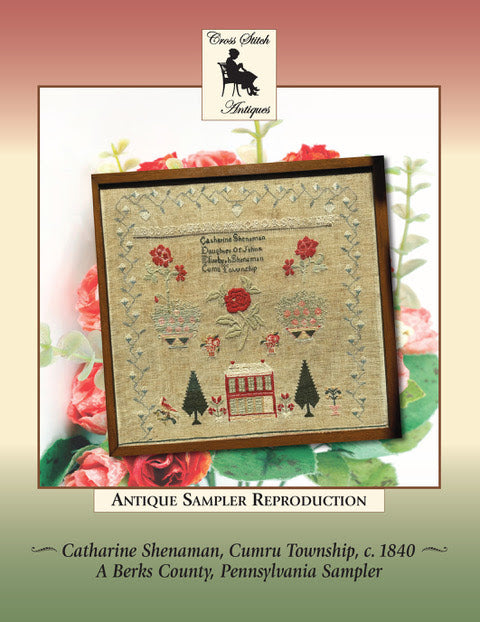 Catharine Shenaman, Cumru Township, c. 1840 | Cross Stitch Antiques