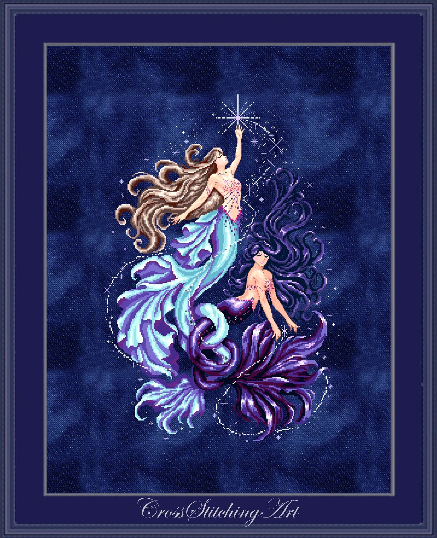 Celestial Tides | Cross Stitching Art