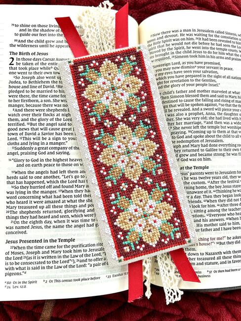 Christmas Tapestry Bookmark| Sweet Wing Studio