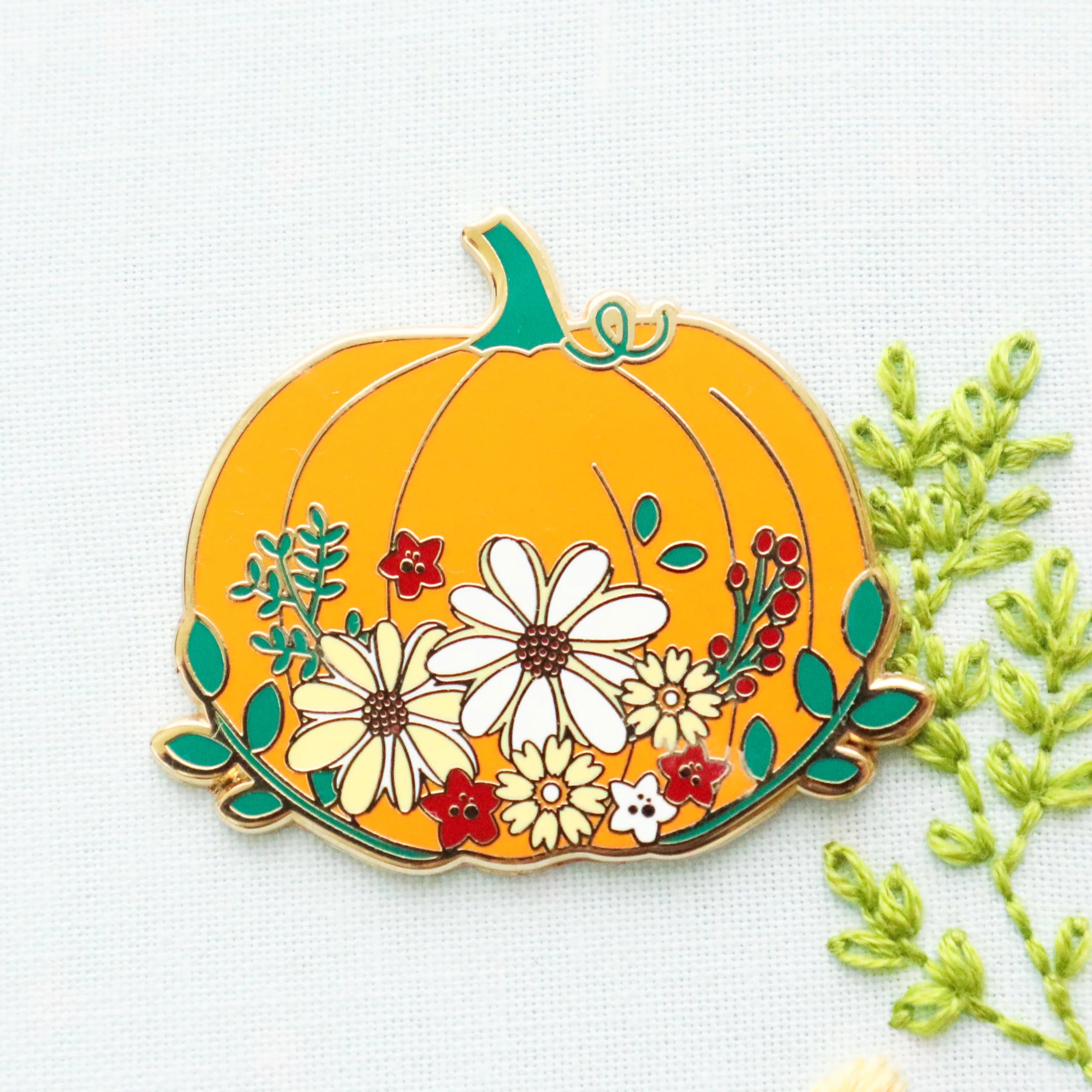 Floral Pumpkin Magnetic Needle Minder | Flamingo Toes