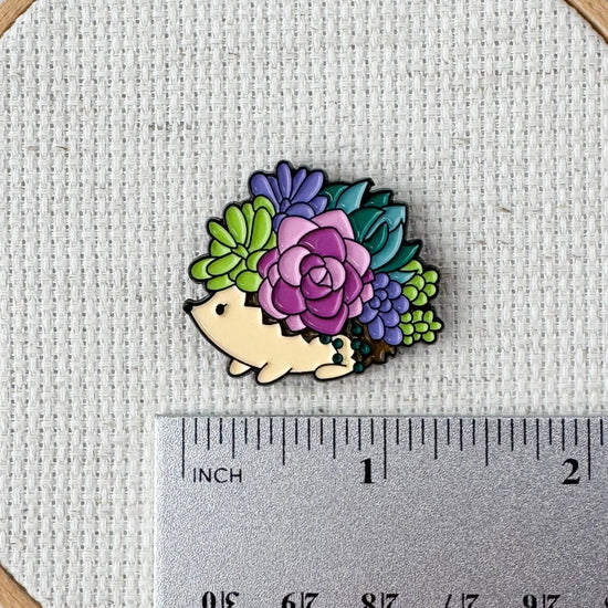 Floral Hedgehog Needle Minder | StewArt Stitches
