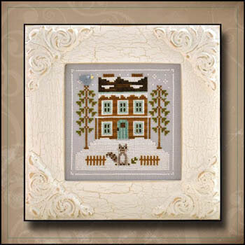 Frosty Forest 1 - Raccoon Cabin (#351) | Country Cottage Needleworks