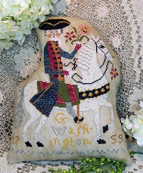 George Washington On Horseback (#540) | Miss Prim Cross Stitch