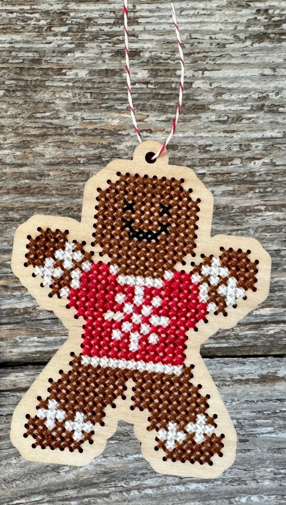 Gingerbread Boy Ornament Kit | Canadian Stitchery