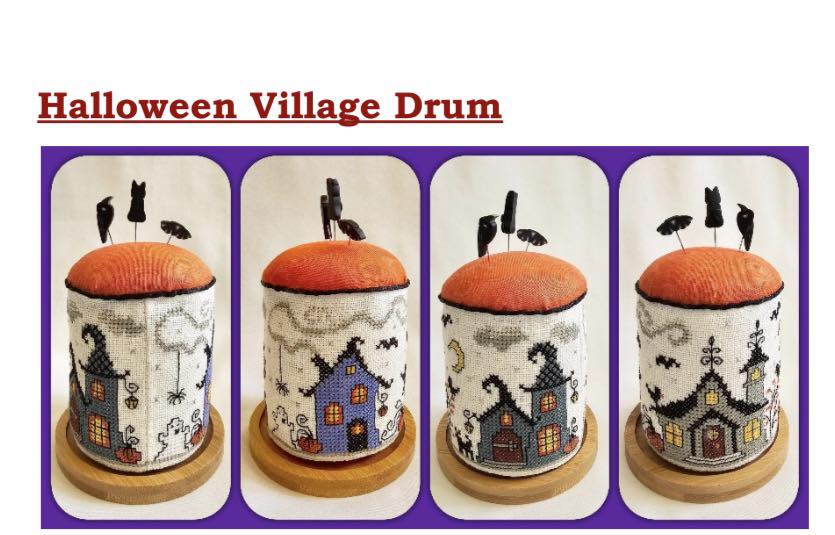 Halloween Village Drum w/o Pins | Guilia Punti Antichi