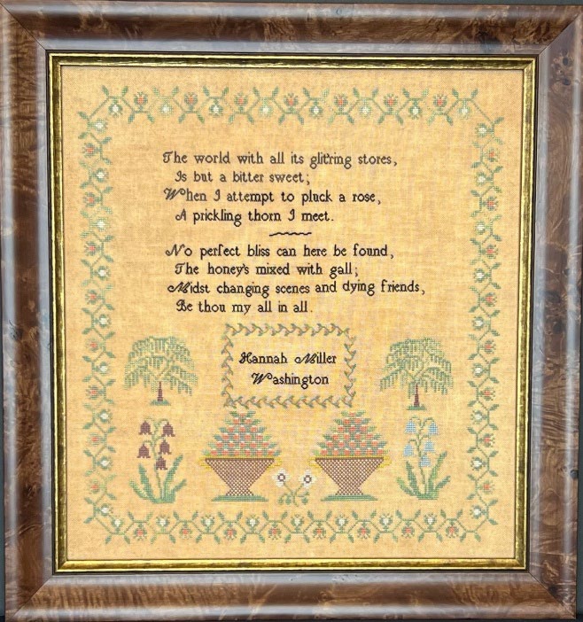 Hannah Miller c1820 | Queenstown Sampler Designs