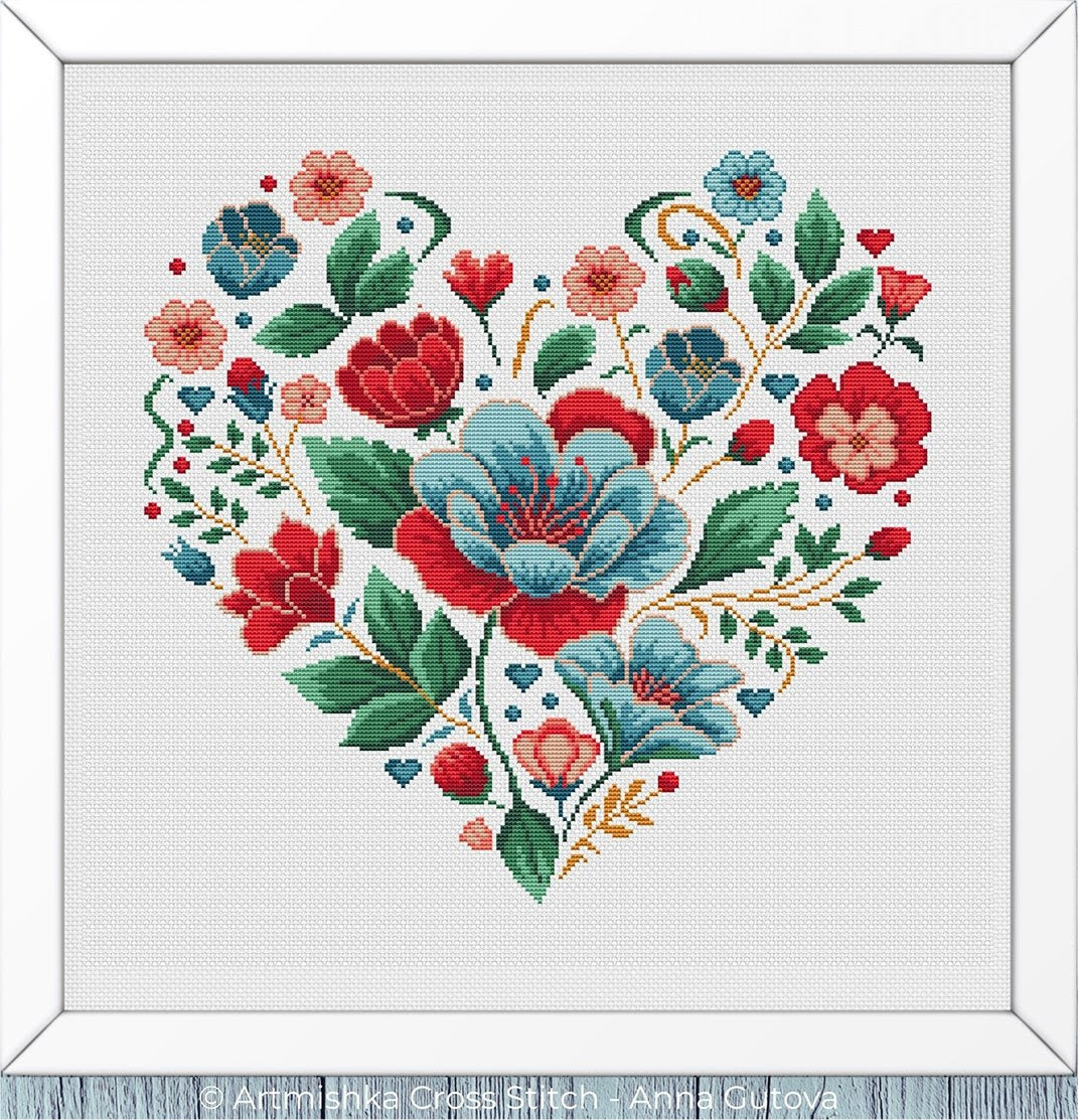 Hearts Bloom 2 | Artmishka Cross Stitch