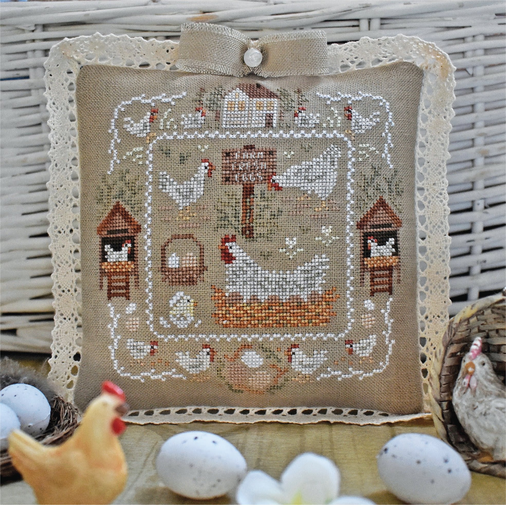Hens Welcome Spring | Stitchy Princess