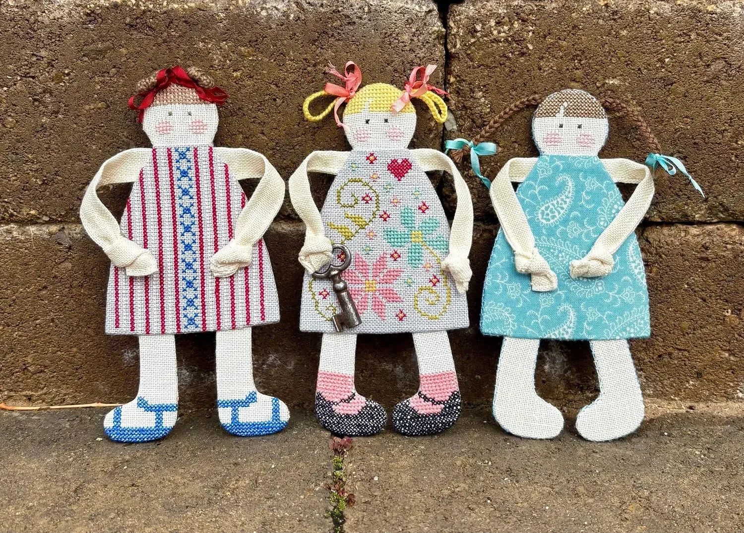 Stitchy Folk - Emmy, Mimi, Elsie | Under the Garden Moon