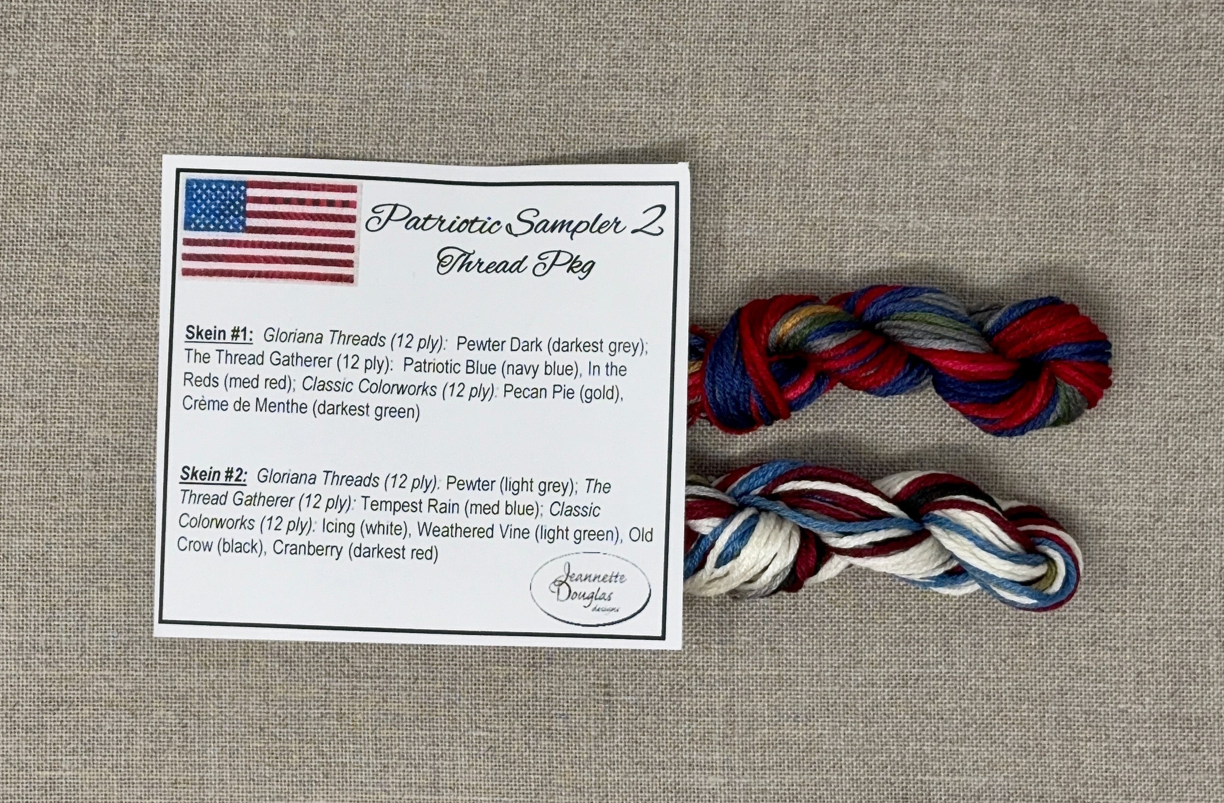 Patriotic Sampler 2 Thread Pack  | Jeanette Douglas