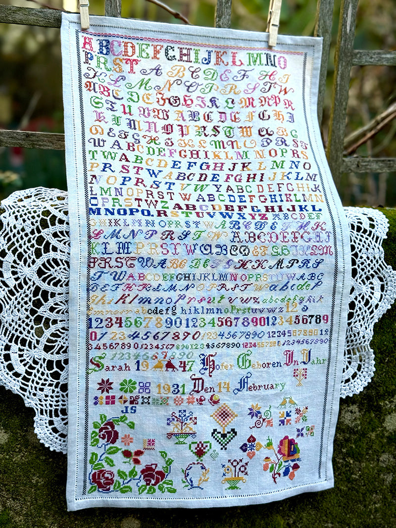 Sarah Hofer 1947 - A Hutterite Sampler Reproduction | Jan Hicks Creates!