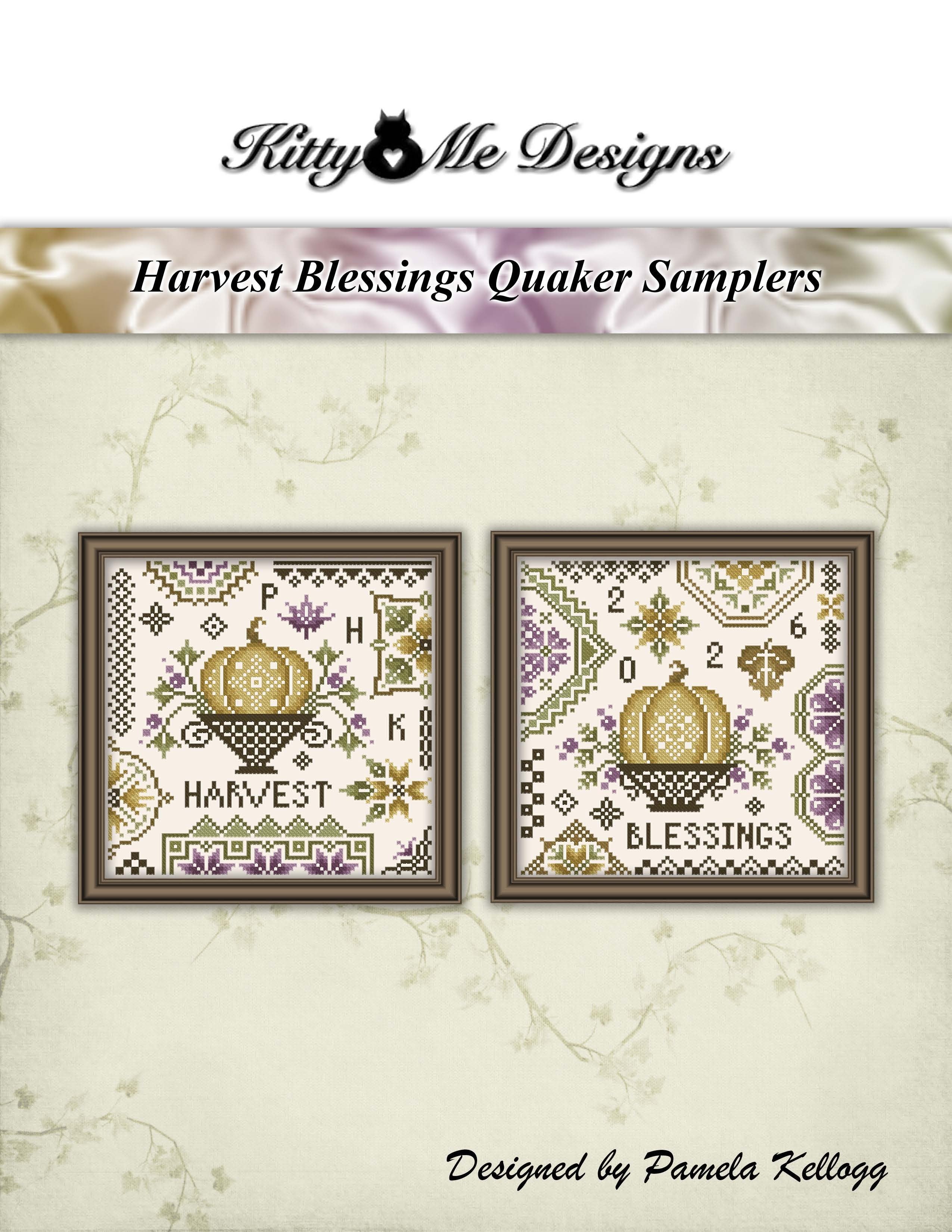 Harvest Blessings Quaker Samplers | Kitty & Me Designs
