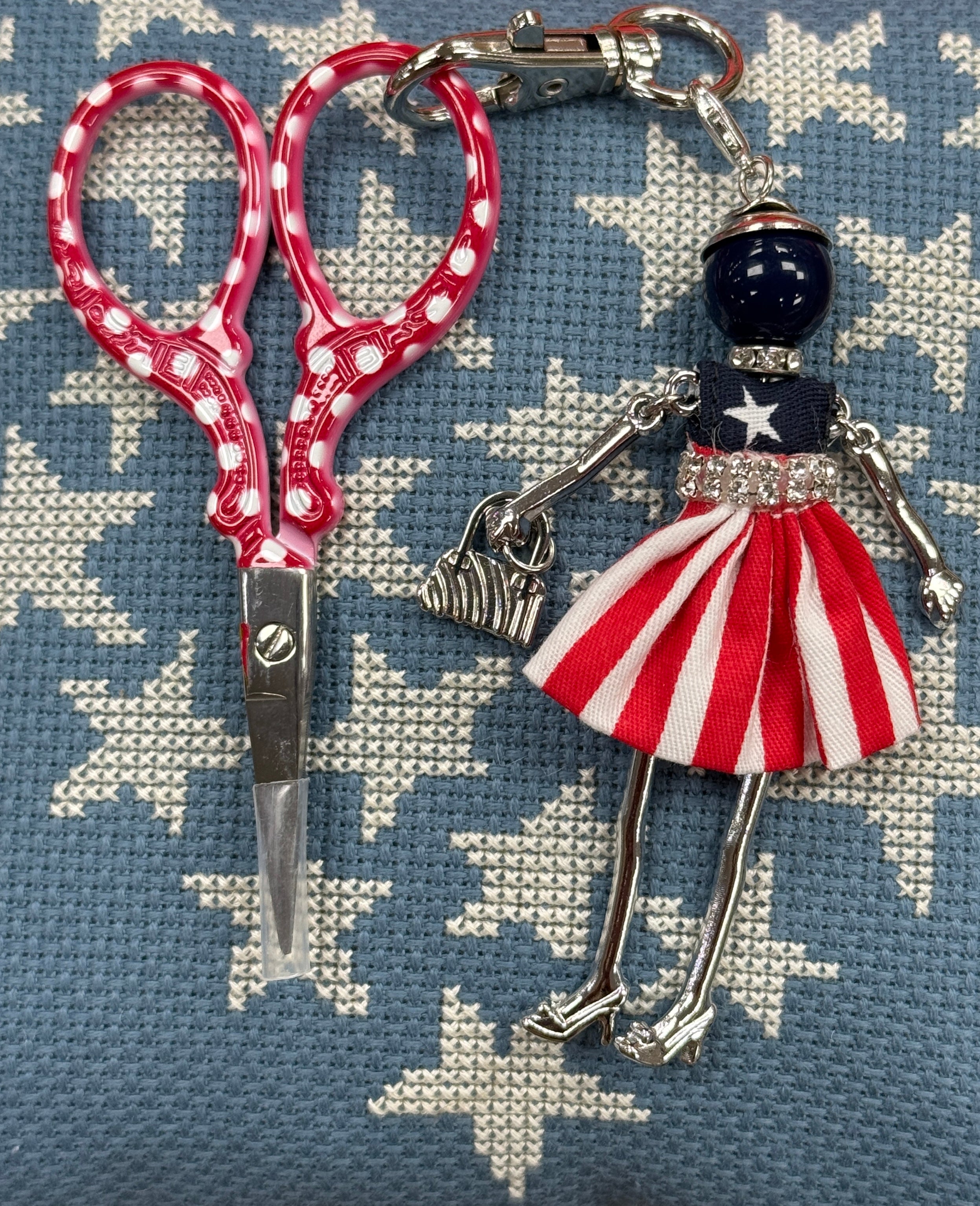 Lady Liberty Scissor Doll with 3.5" Embroidery Scissors | Liberty Hill Needleworks
