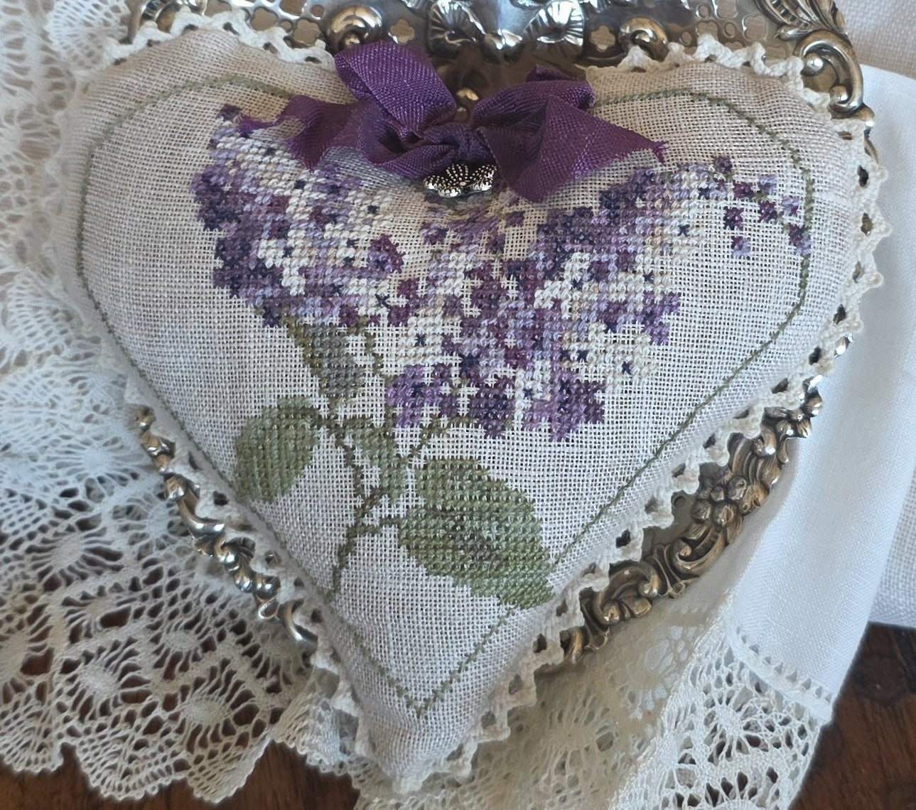 Lilac Heart Kit | Samplers Notforgotten