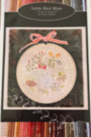 Little Bird Blue Embroidery | Plumcute Designs