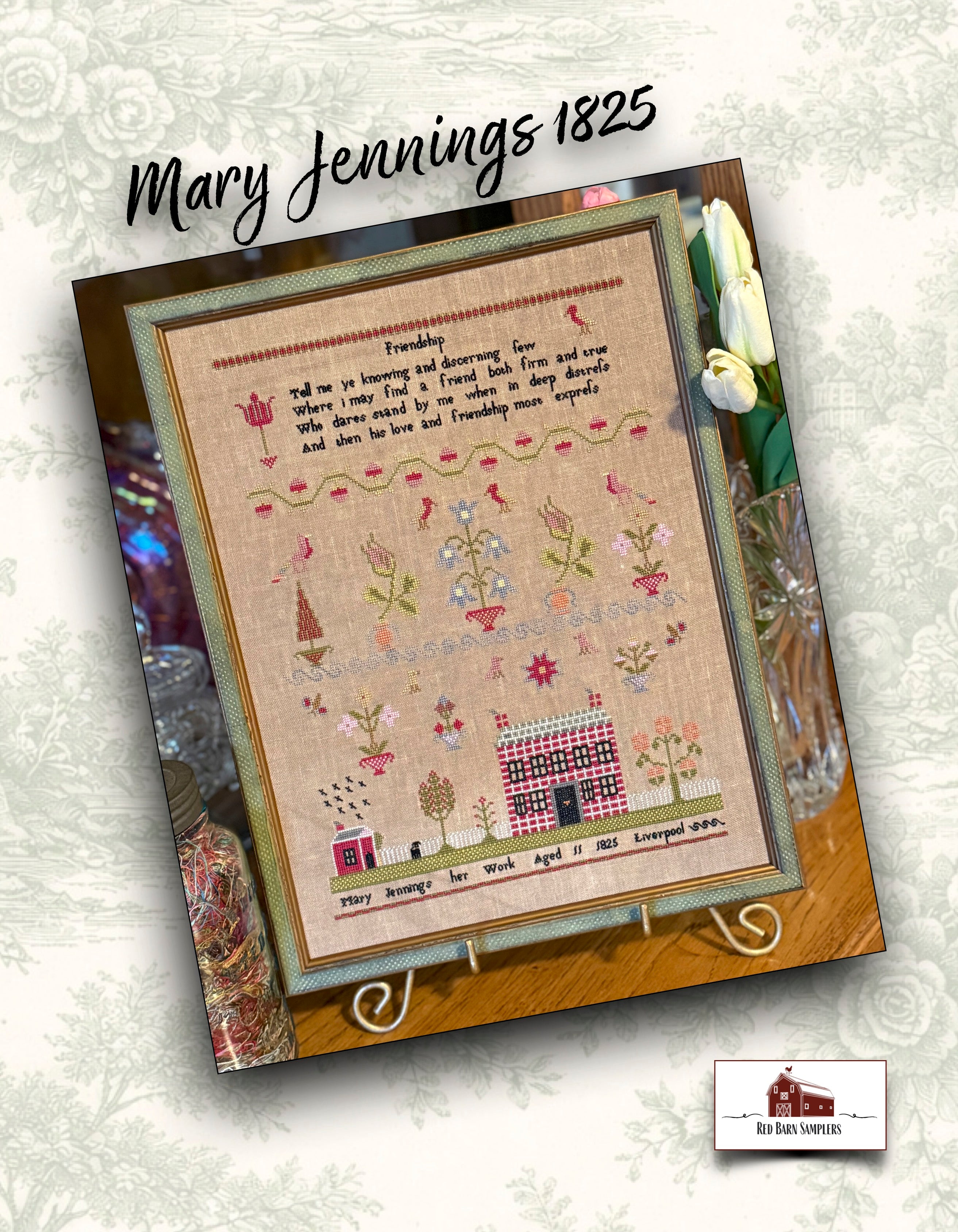 Mary Jennings 1825 | Red Barn Samplers