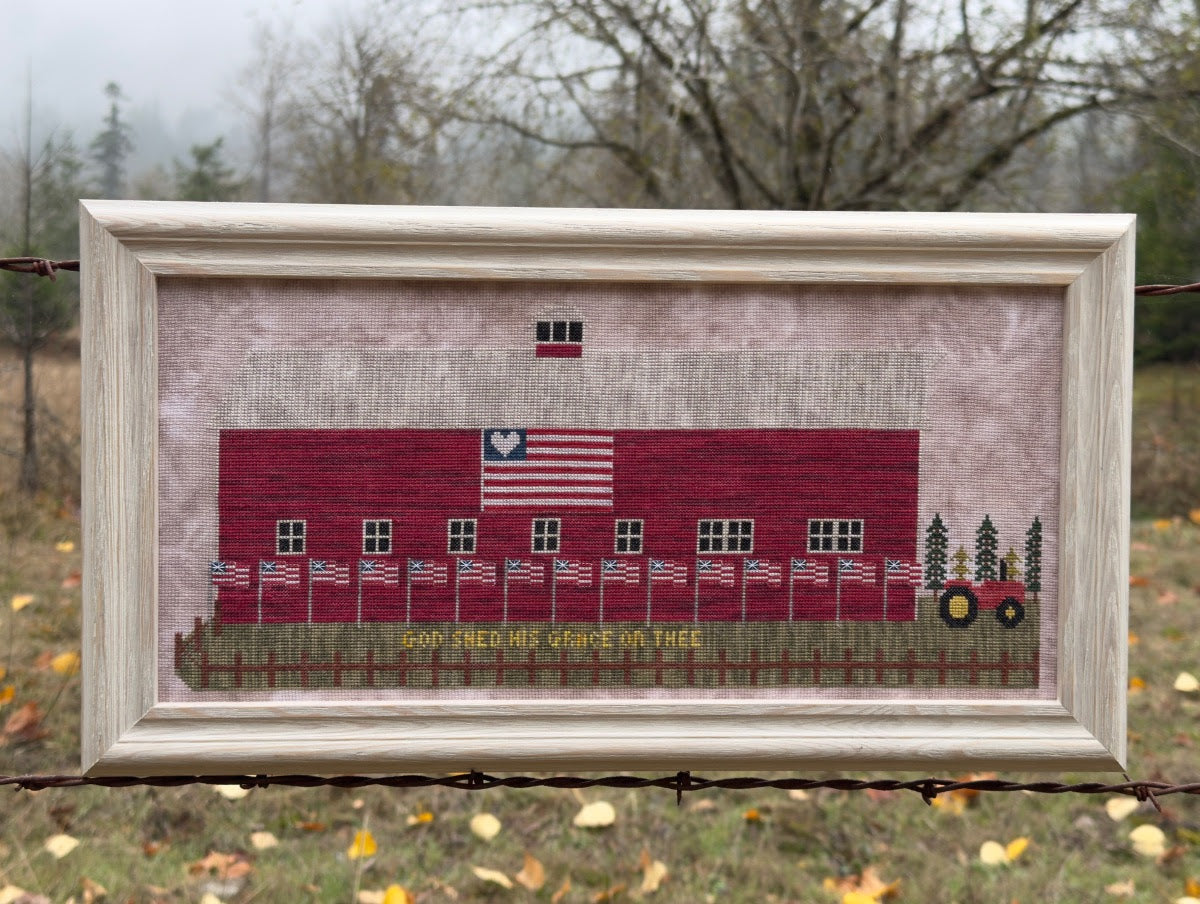 Old Glory Barn | SamBrie Stitches Designs