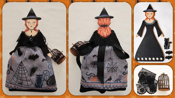 Ophelia, a Witch Pincushion Doll & Thread Keeper Kit | Giulia Punti Antichi