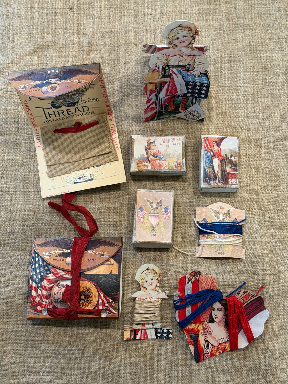 Patriotic Pinkeep & Stand up | Paper & Thread