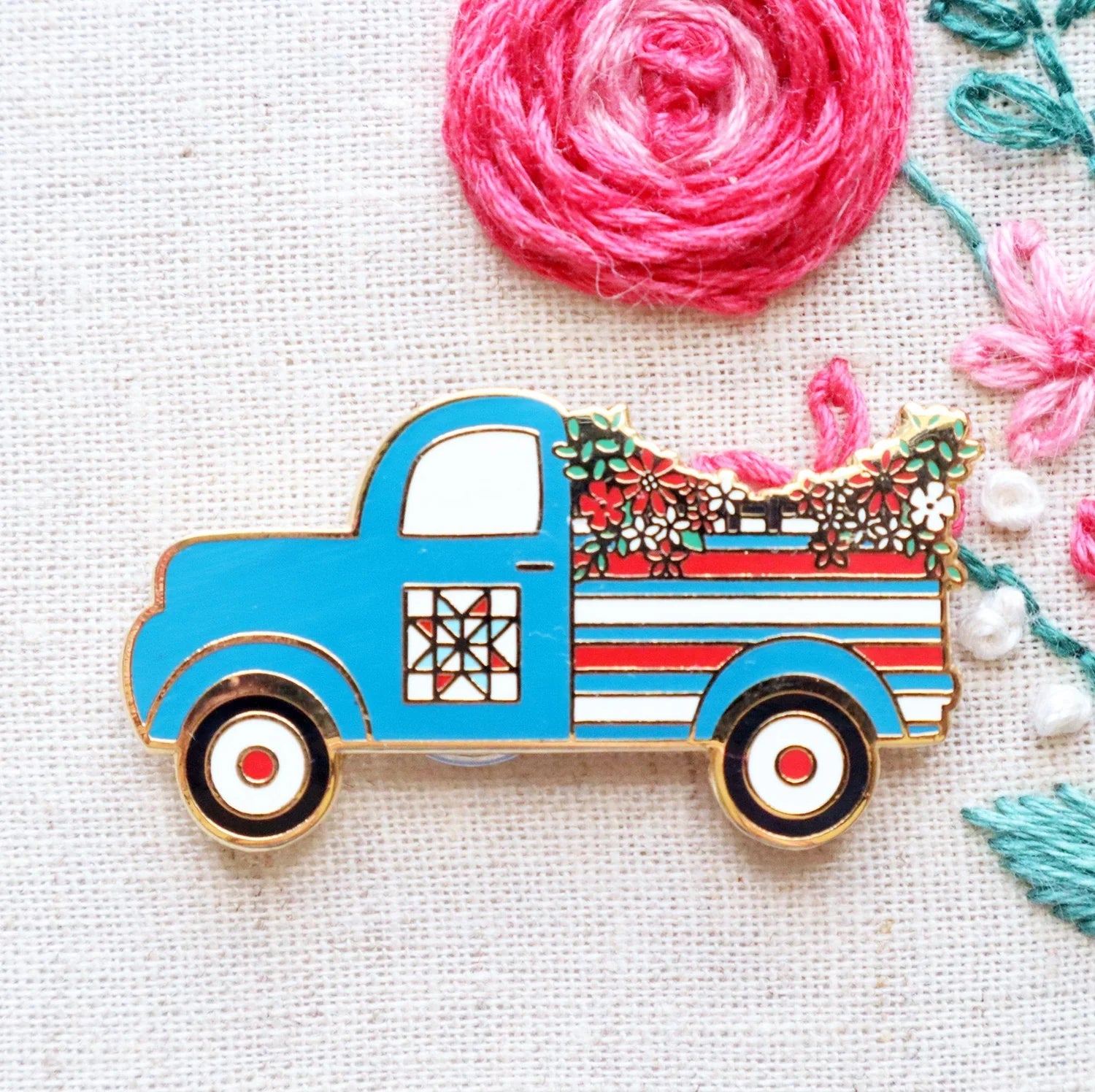 Patriotic Truck Needle Minder | Flamingo Toes